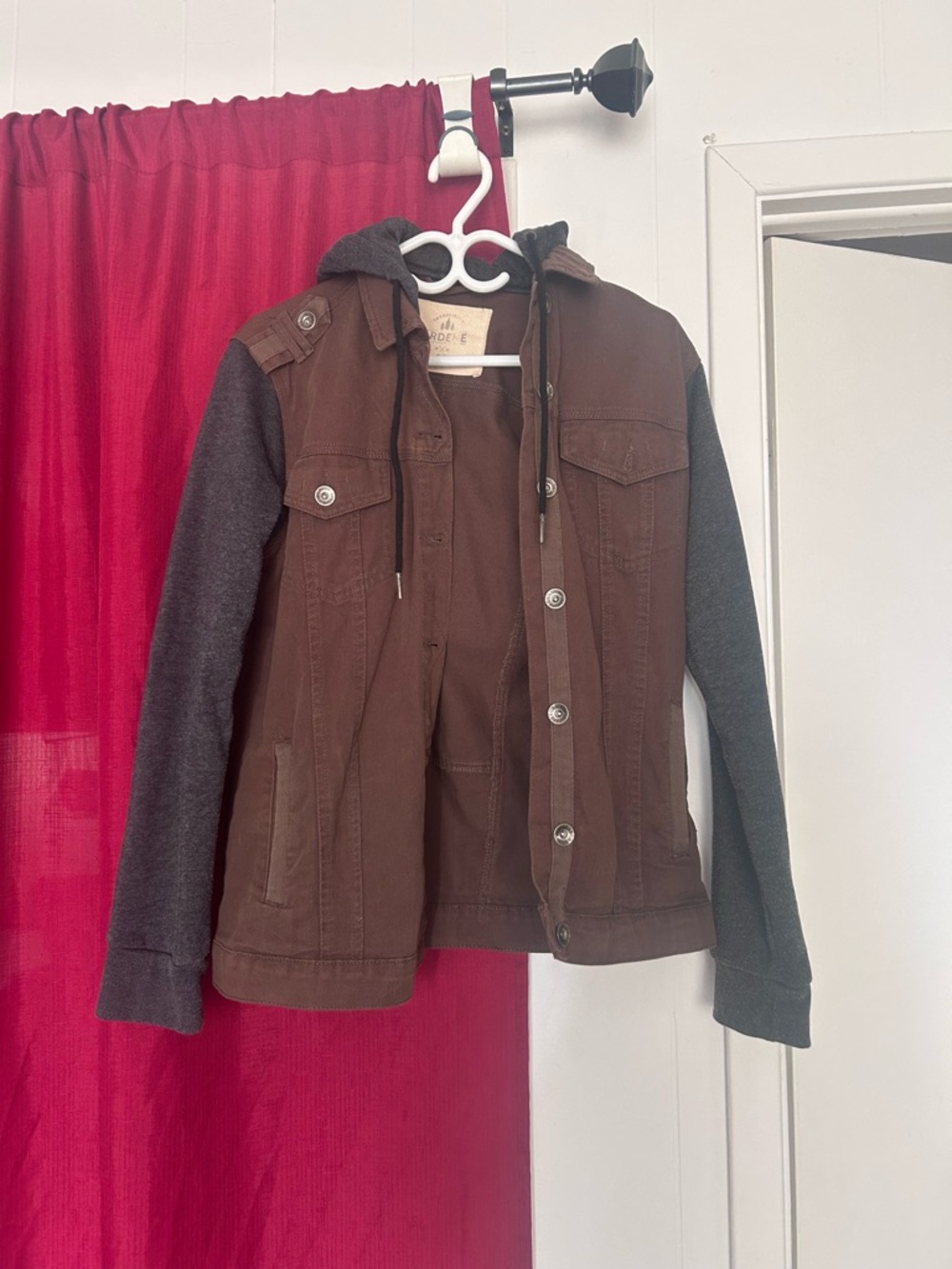 Ardene Brown Jacket with Charcoal Hood Trim